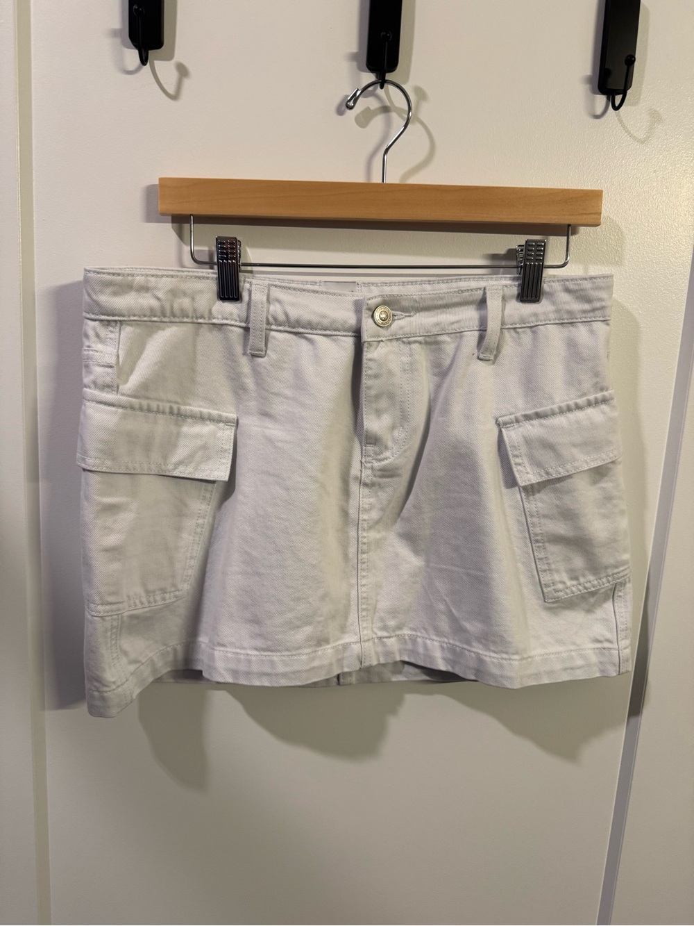 Princess Polly White Cargo Mini Skirt